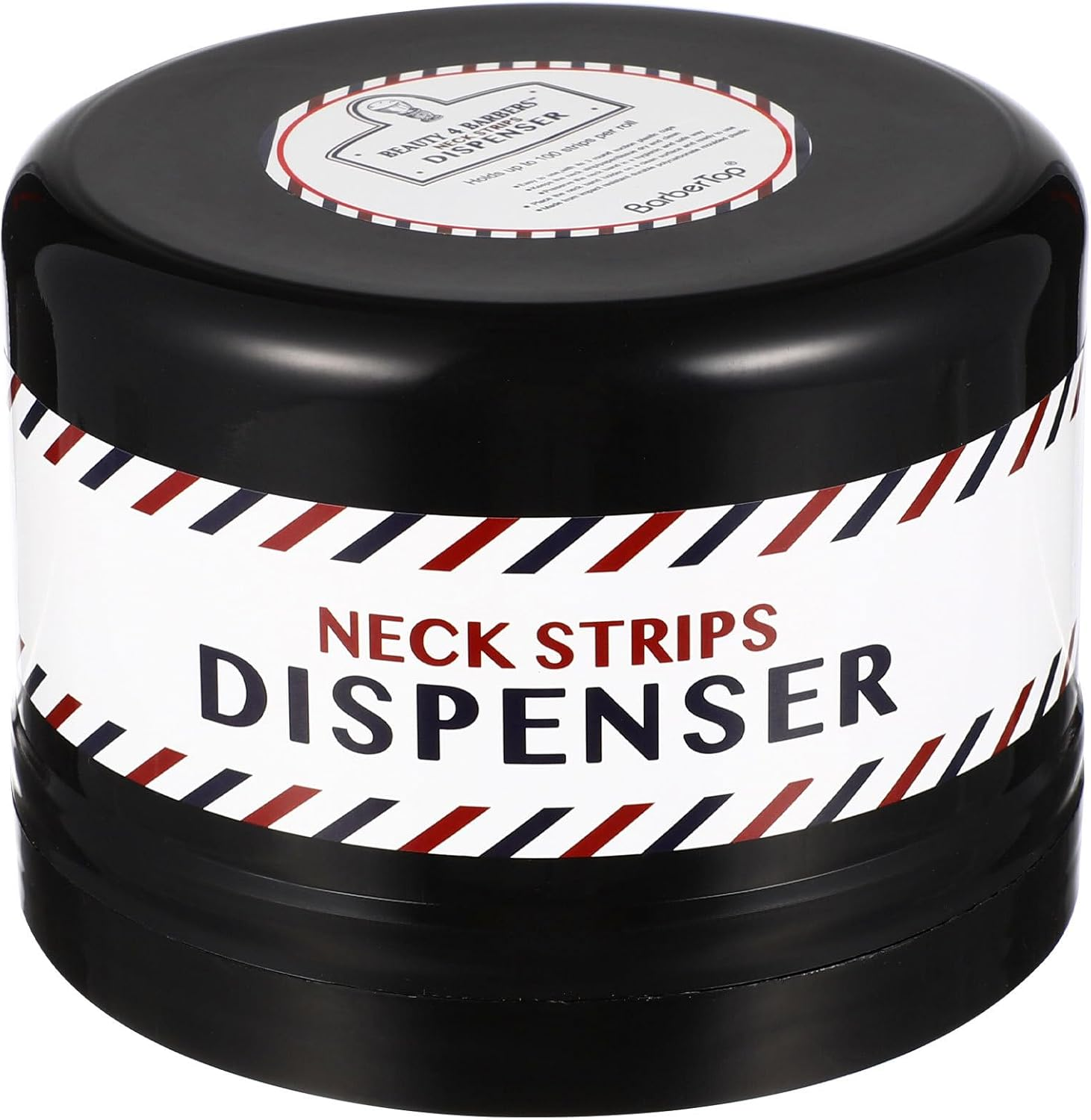 Uonlytech Neck Strips Dispenser, Neck Roll Paper Box Paper Barber Neck Strips Holder Neck Cover Paper Container with Suction Cup Base for Salon Haircut image number 2