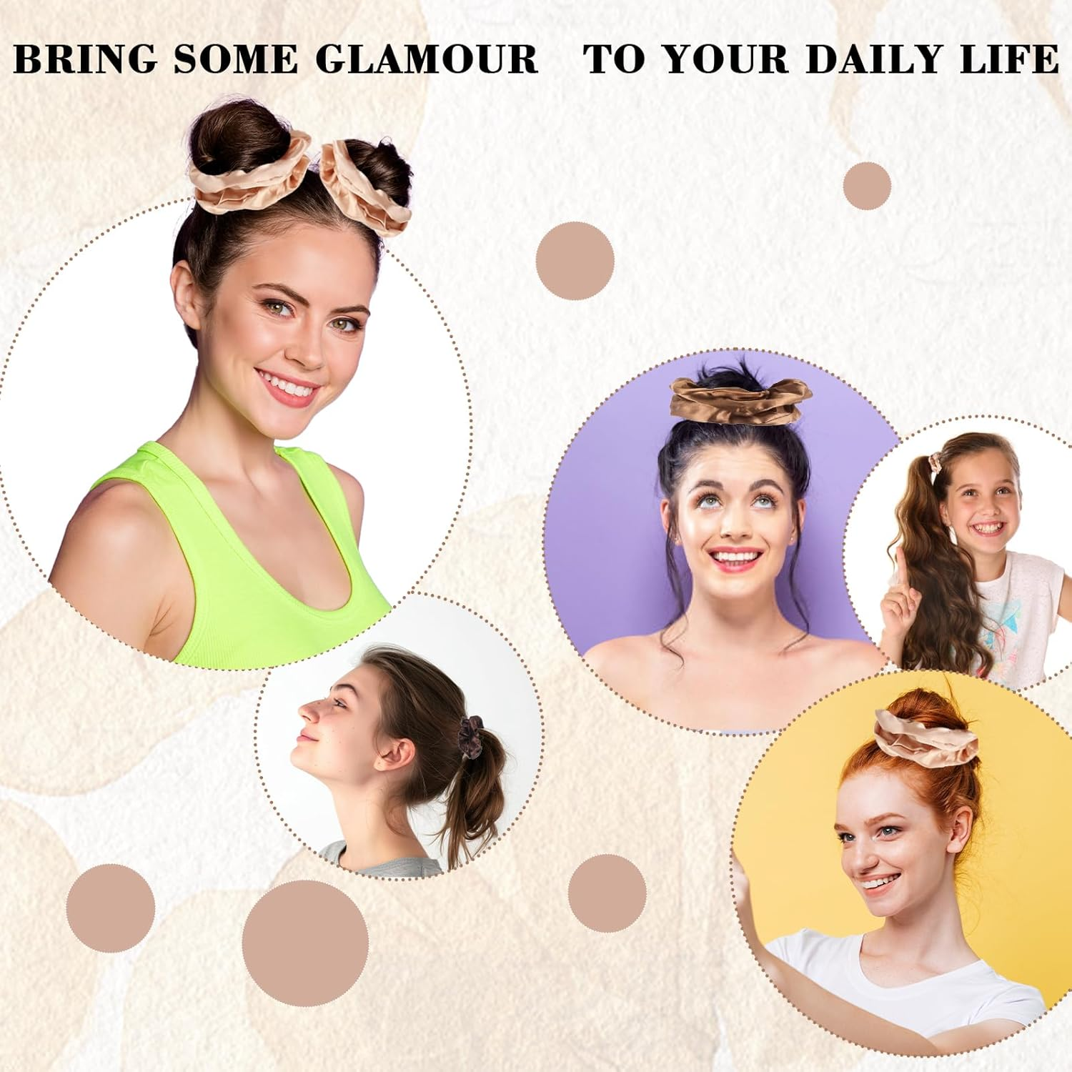 24 Pcs Satin Silk Hair Scrunchies for Women Soft Hair Ties Bands Bulk Fashion Hair Bands Ropes Elastic Ponytail Holder Cute No Damage Hair Ties for Women Girls Hair Accessories Decorations