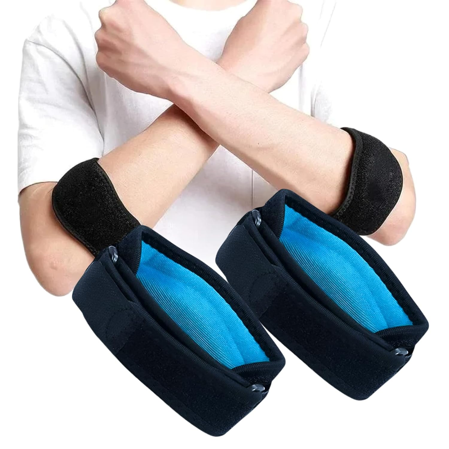 2 Pack Tennis Elbow Brace, Elbow Pain Relief Support for Men & Women, Ideal for Tendonitis, Golfer'S, Tennis Elbow, Includes Compression Pad, Durable & Breathable, One Size Fits All image number 3
