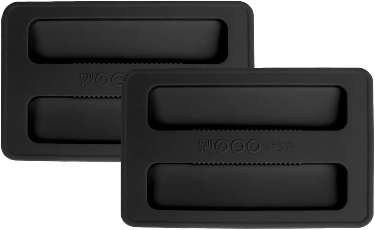 Silicone Toaster Cover, Dust Protection Lid for Bread Maker and Sandwich Machine, 2 Pack (Black)