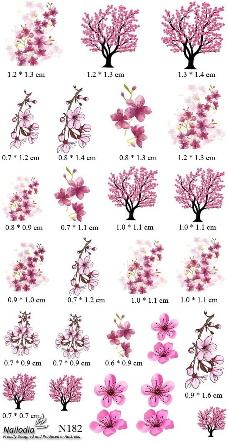 Cherry Blossom & Tree Nail Art Decal Sticker image number 5