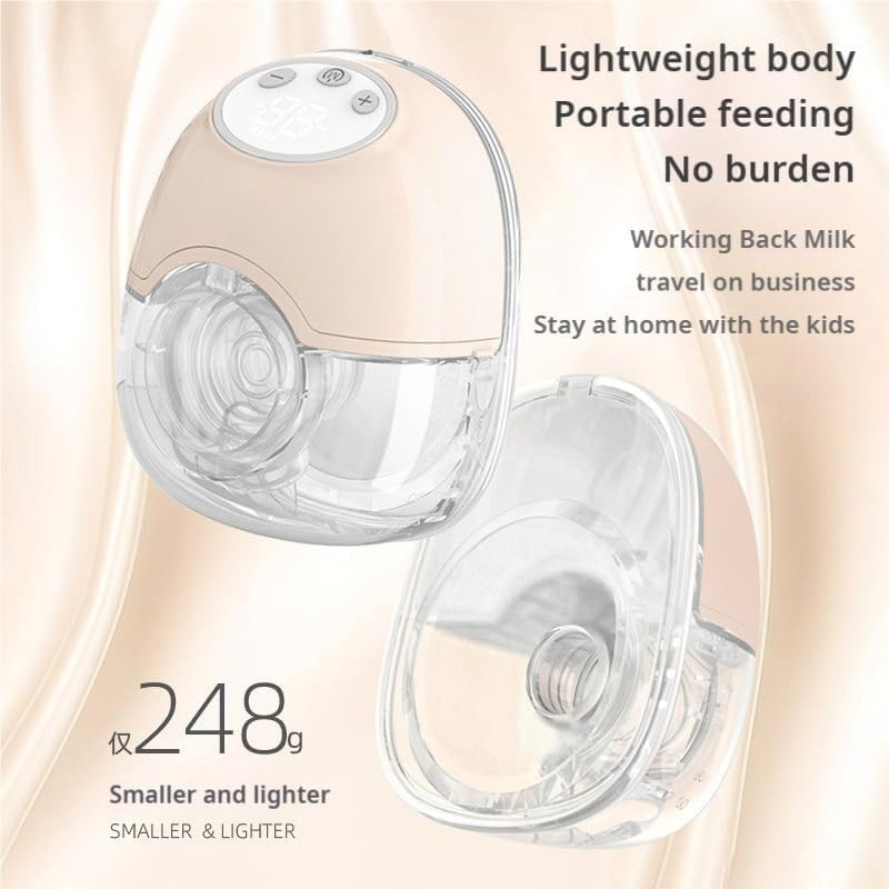 Oolong Wearable Breast Pump,Breast Pump Hand-Free,Milk Pump,Breast Pump,4 Modes 12 Levels,Led Display,1100Mah Ultra-Long Life,Silicone Double Enamel Design, 180Ml Large Capacity, Low Noise, No Binding image number 2