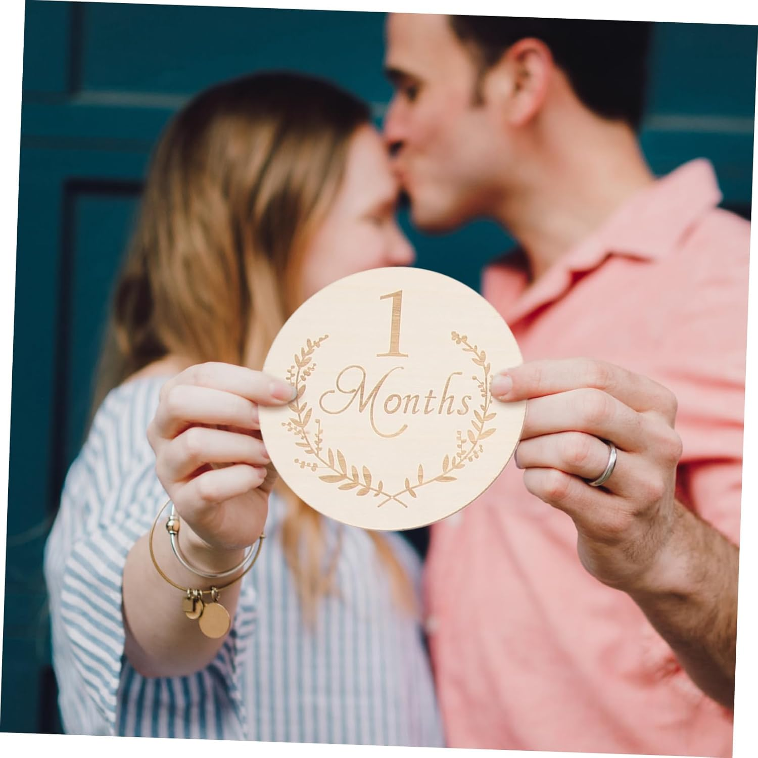 Homoyoyo 13Pcs Baby Milestone Wooden Slices Monthly Cards Natural Wood Photo Props for Newborns and Infants 100Mm Yang Wood round Discs for Monthly Commemorative Photoshoot image number 4