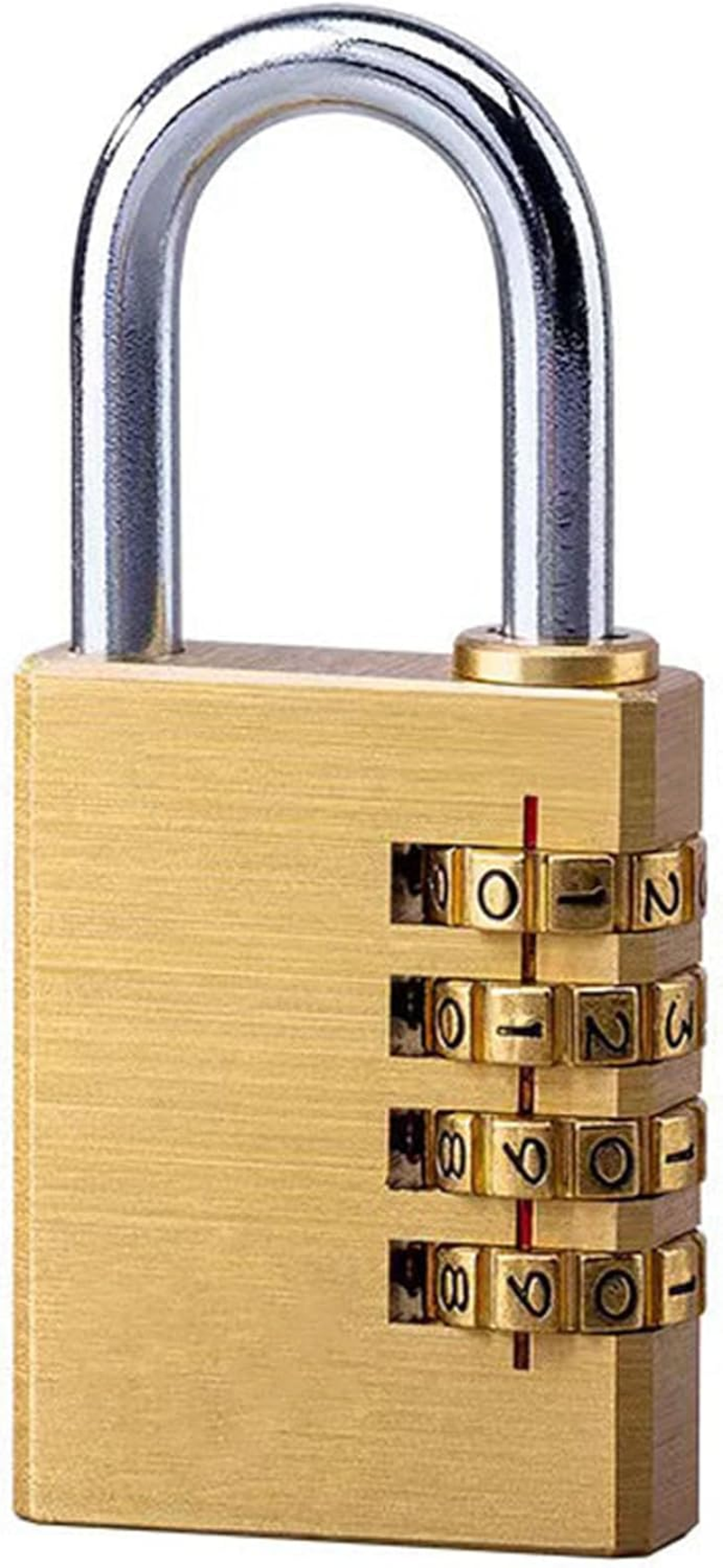 Combination Padlocks, MH MOIHSING Code Lock, Locker Case Copper Stainless Steel Padlock Solid Brass Lock Digit Combination Password Secret Code Digital Locker for Gym Outdoor image number 3