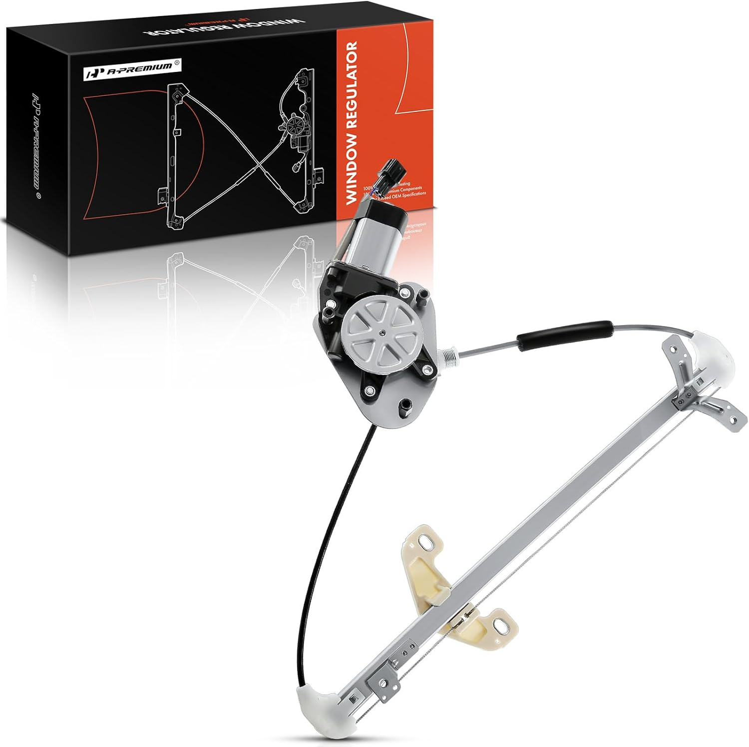 A-Premium Power Window Regulator with Motor Compatible with Honda Accord 2003-2007 Sedan Rear Right Passenger Side