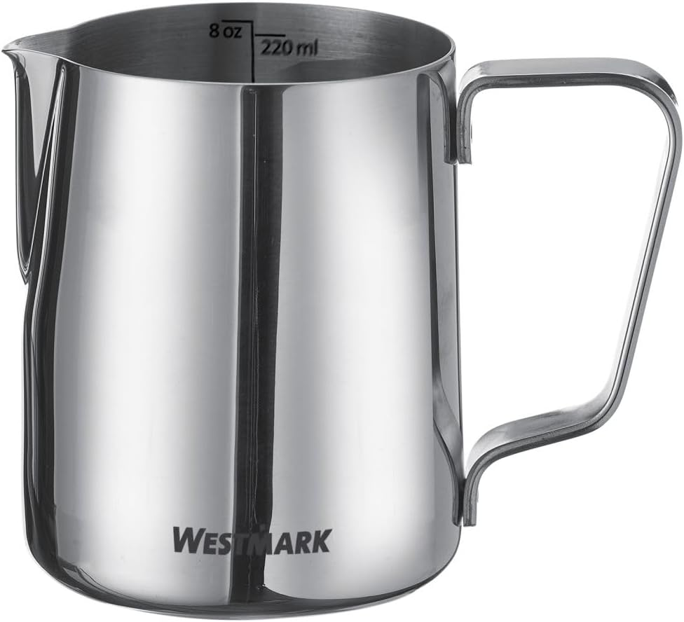 Westmark Brasilia Milk Jug 220 Ml - Ideal for Coffee Cream, Milk, Honey and Other Coffee and Tea Additives, Barista Accessories - Stainless Steel image number 2