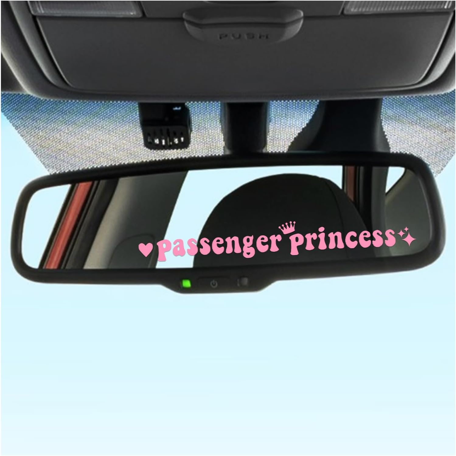 Kewucn Passenger Princess Sticker, 2 PCS Funny Girl Car Decoration Sticker for Window Rear View Mirror, Universal Cute Vinyl Letter Decals Car Accessories for Women Girls Cute Queen(6 Inch, Pink) image number 5