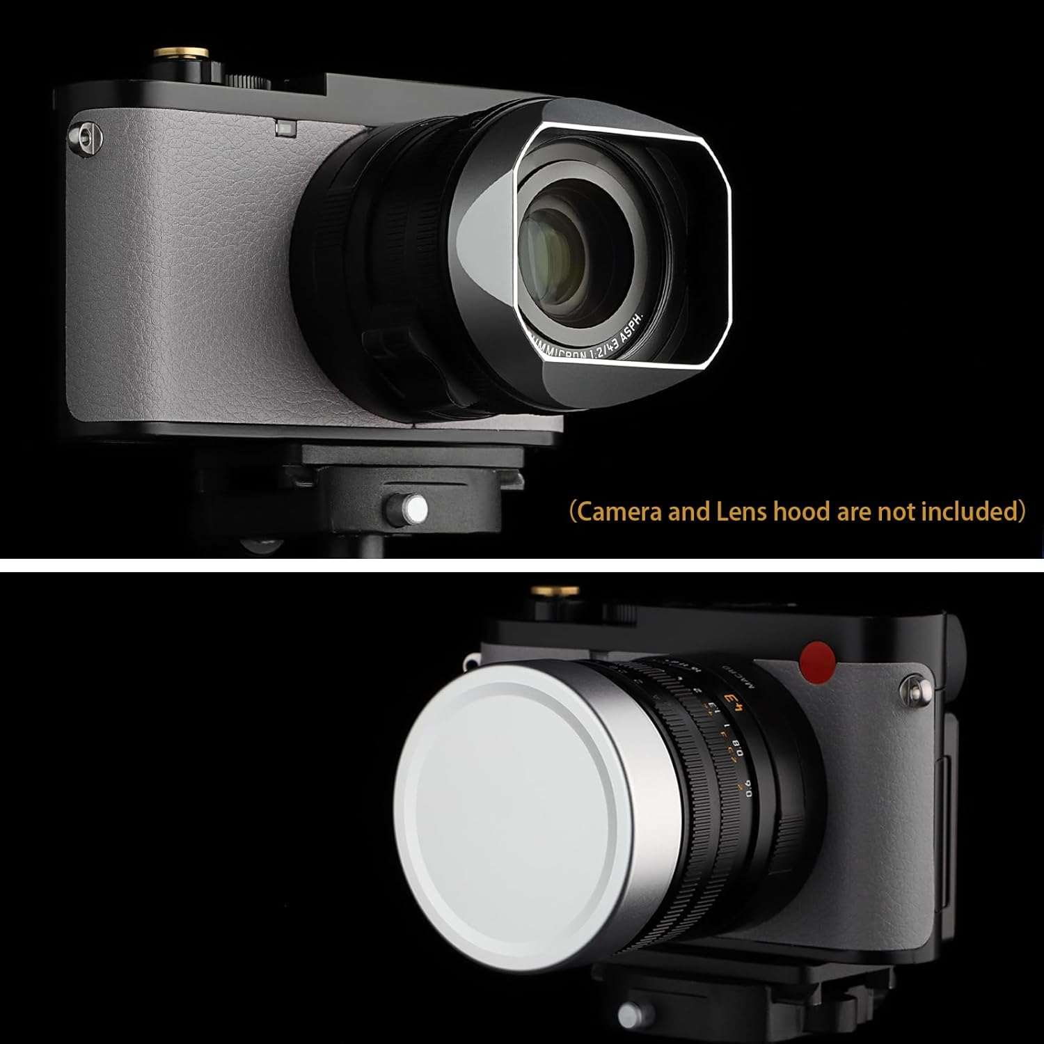 Haoge Metal Front Lens Cap for Leica Q3-43 Q3 Q2 Q Type-116 Type116 Digital Camera Accessories Lens Cover Silver image number 5