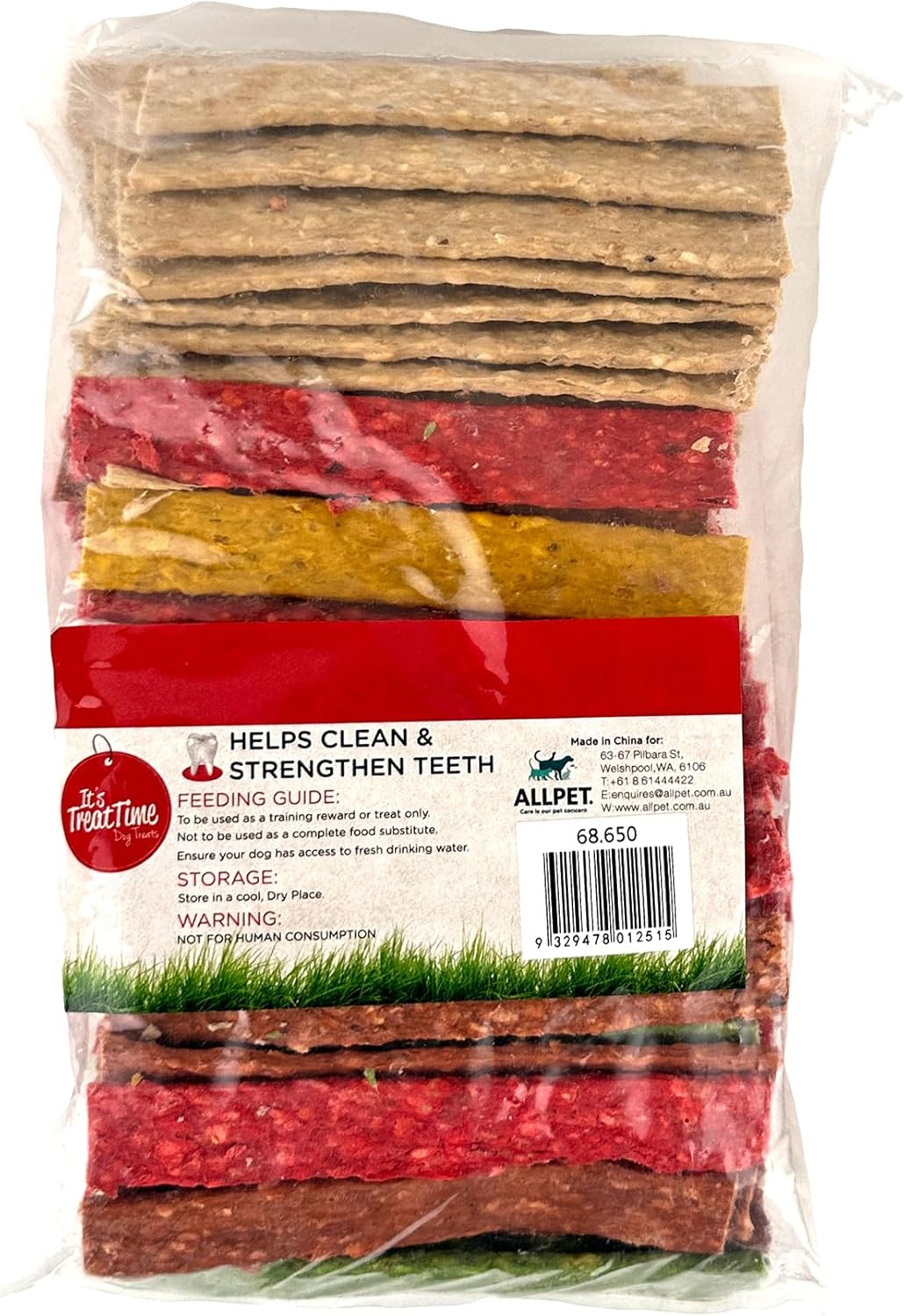 It'S Treat Time Dog Rawhide Munchy Strips 12.5Cm (100 Pack) - Long-Lasting Dog Treats, Dental Chews for Dogs, Teeth Cleaning, Tartar Control, Oral Health image number 3