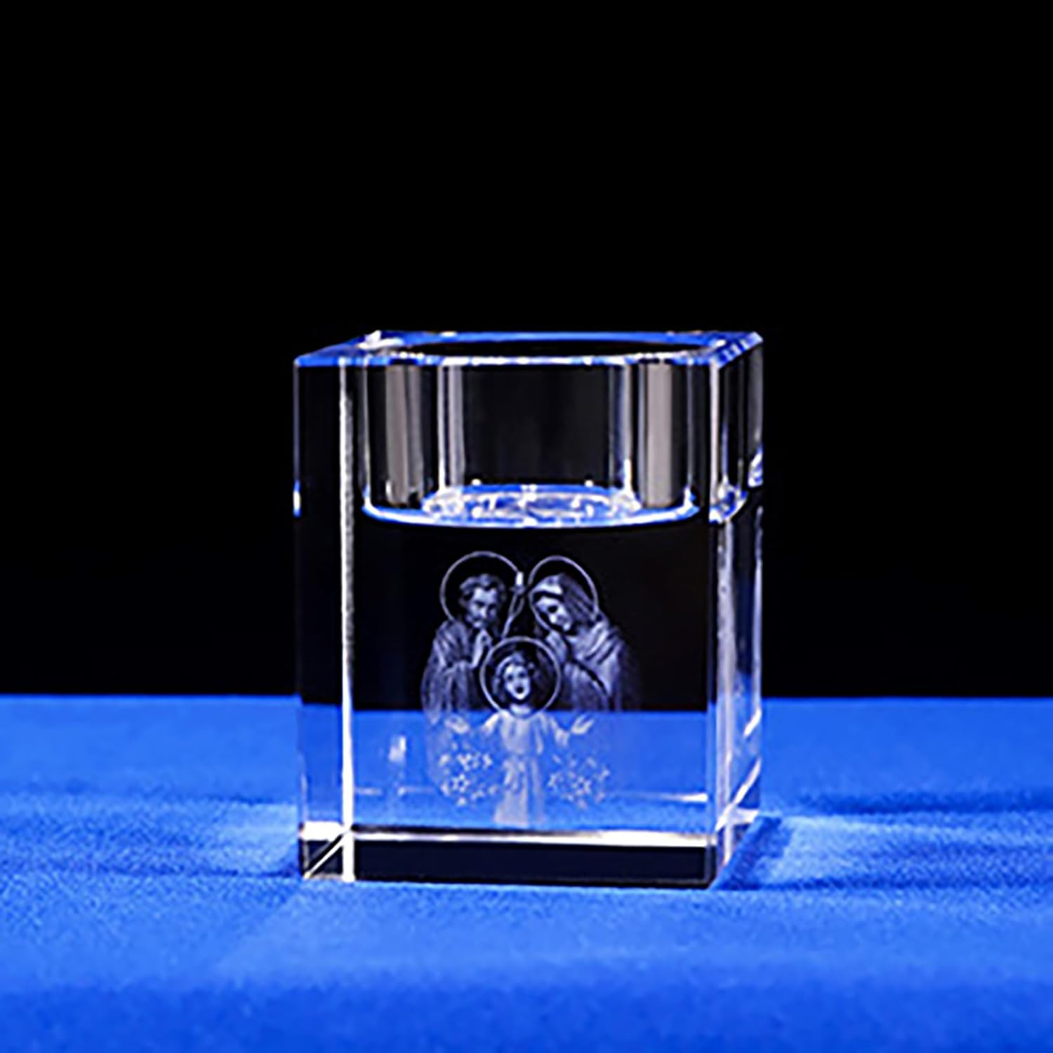 Crystal Candle Holders Set of 3, Tea Light Candle Holders, Glass Votive Candlestick Holders for Home Decoration for Wedding, 6X5Cm-8X5Cm-10X5Cm (Excluding Candles) (3 Pack Crystal) image number 1