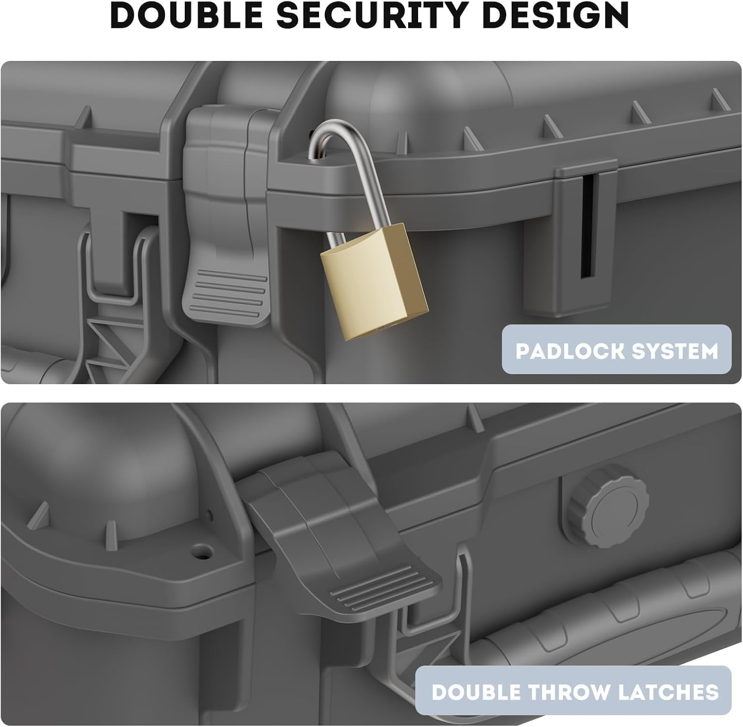 Starlink Mini Case - Starlink Mini Accessories Waterproof Portable Protective Hard Case for Travel Made of PP with Pre-Cut Foam for Starlink Mini Dishy (Gray) image number 4