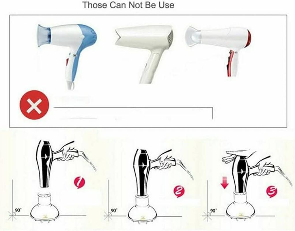 Silicone New Hair Dryer Universal Travel Professional Salon Foldable Diffuser - Professional Heat Resistant Attachment for Even Heat Distribution - Blue image number 7