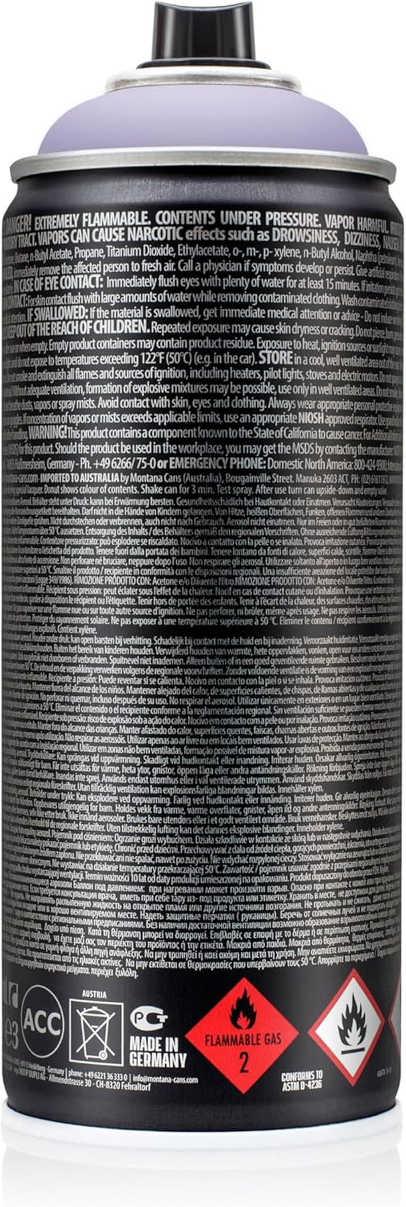 Montana Can Black Spray Paint, Lavender, 400 Ml image number 1