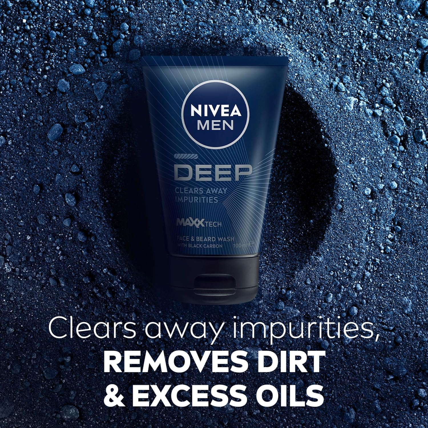 NIVEA MEN Deep Skincare Gift Set (3 Piece) | Includes: Shower Gel, Face Wash & Multipurpose Cream| Includes Bonus Wash Bag | Face & Body Care Essentials for Men | Hydrating Skin Care Routine image number 3