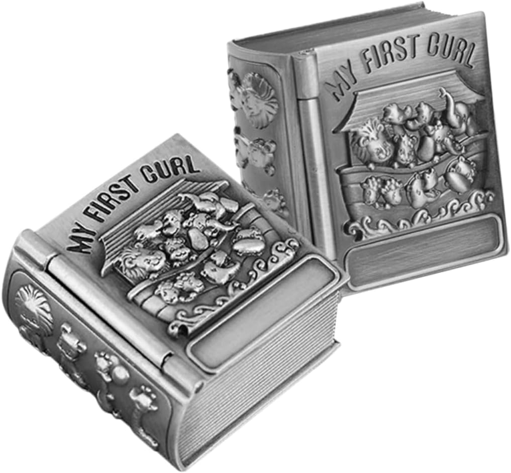 KOMBIUDA 2Pcs Tooth Keepsake Box Elegant Embossed Design Tooth Holder Decor for Newborn Memories and Milestones image number 3