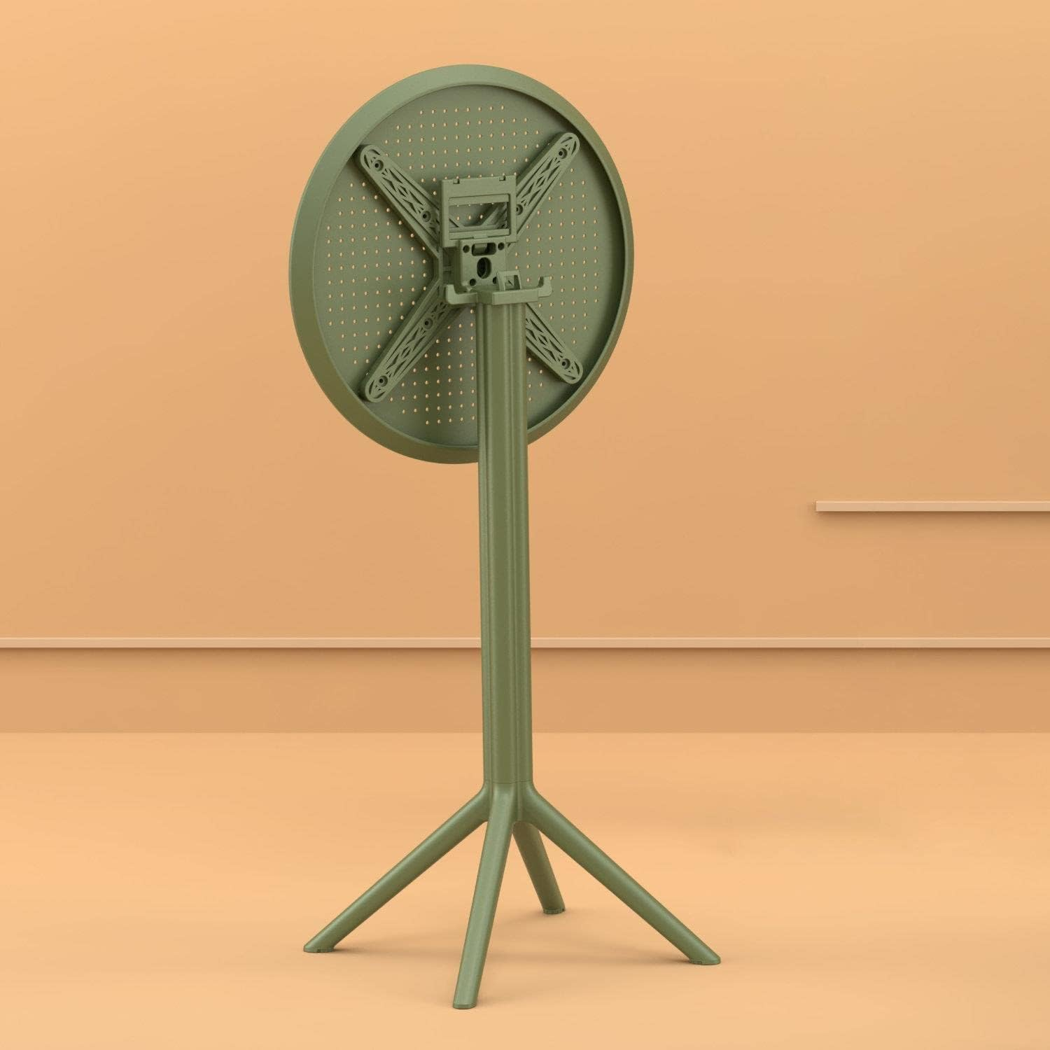 Sky Folding 60 round Bar Table, Olive Green image number 2