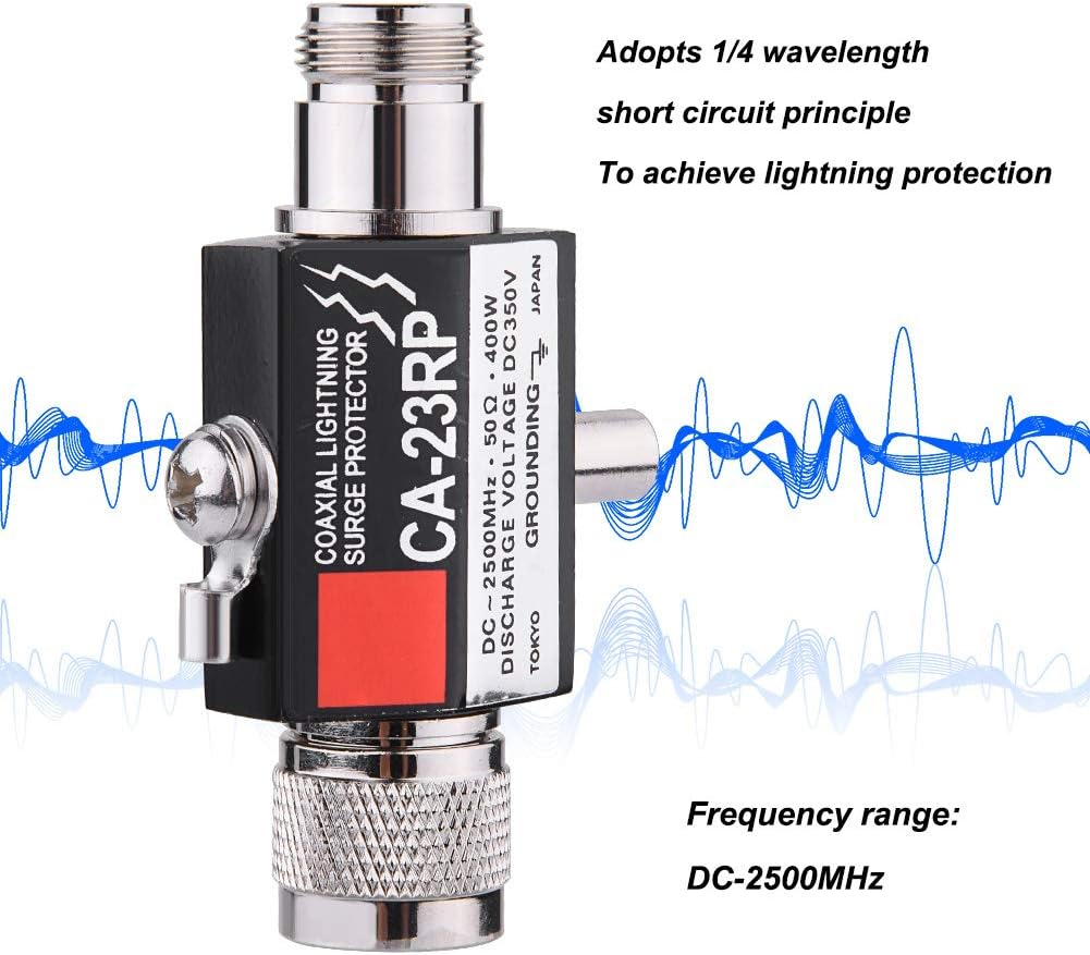 Coaxial Surge Protector, 50&Omega; Dc-2500Mhz N Connector 400W Surge Arrester image number 4