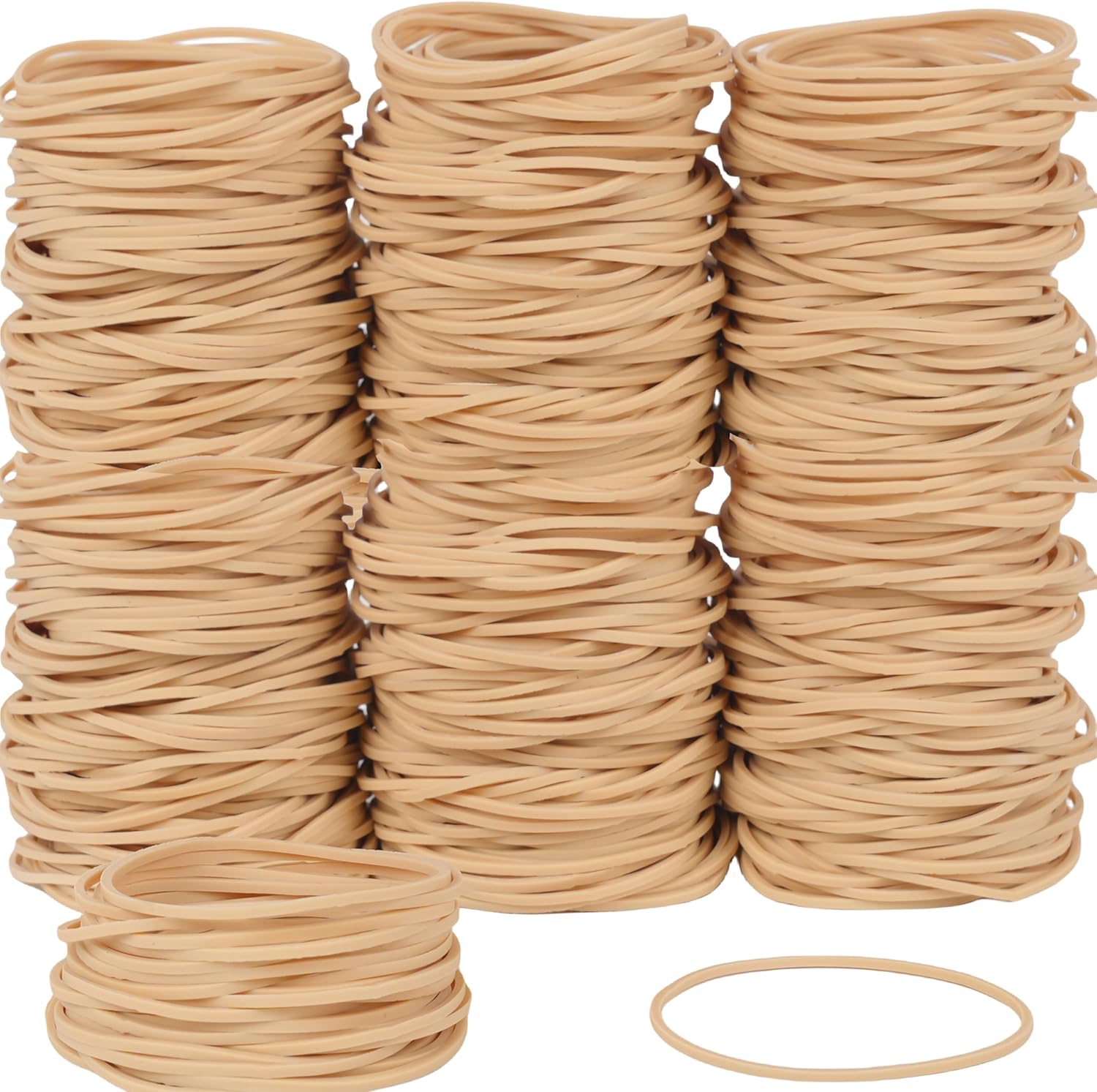 Rubber Bands No.19 Size#19 Beige Elastic Rubber Band 400Pcs 200Grams Office Supplies File Folders Litter Box image number 2