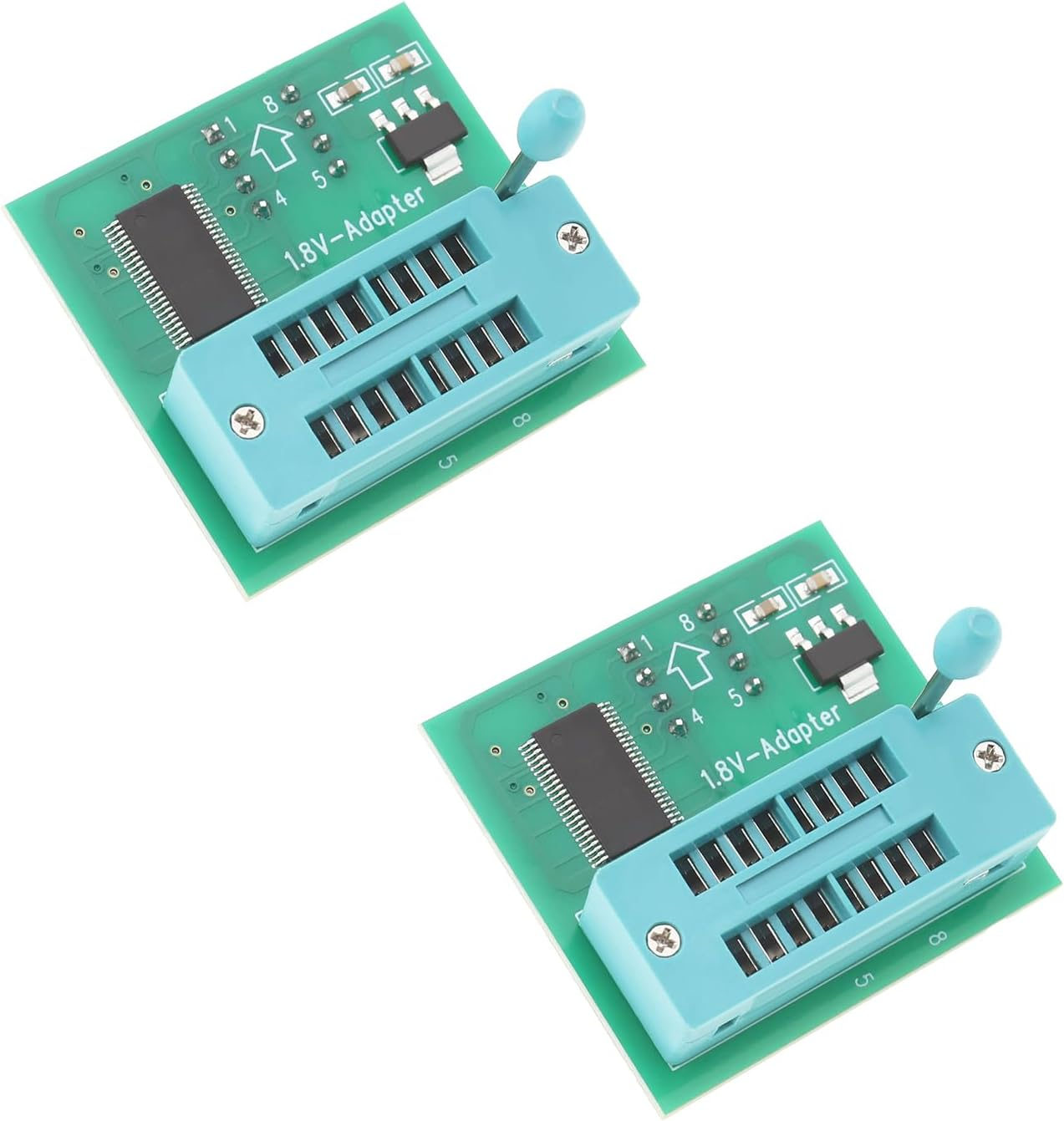 VGOL 2PCS 1.8V Adapter Motherboard Programmers Adapter Proto Board Module for 1.8V SPI Flash Chip SOP8 DIP8 Use on Programmers TL866 EZP2010 image number 3