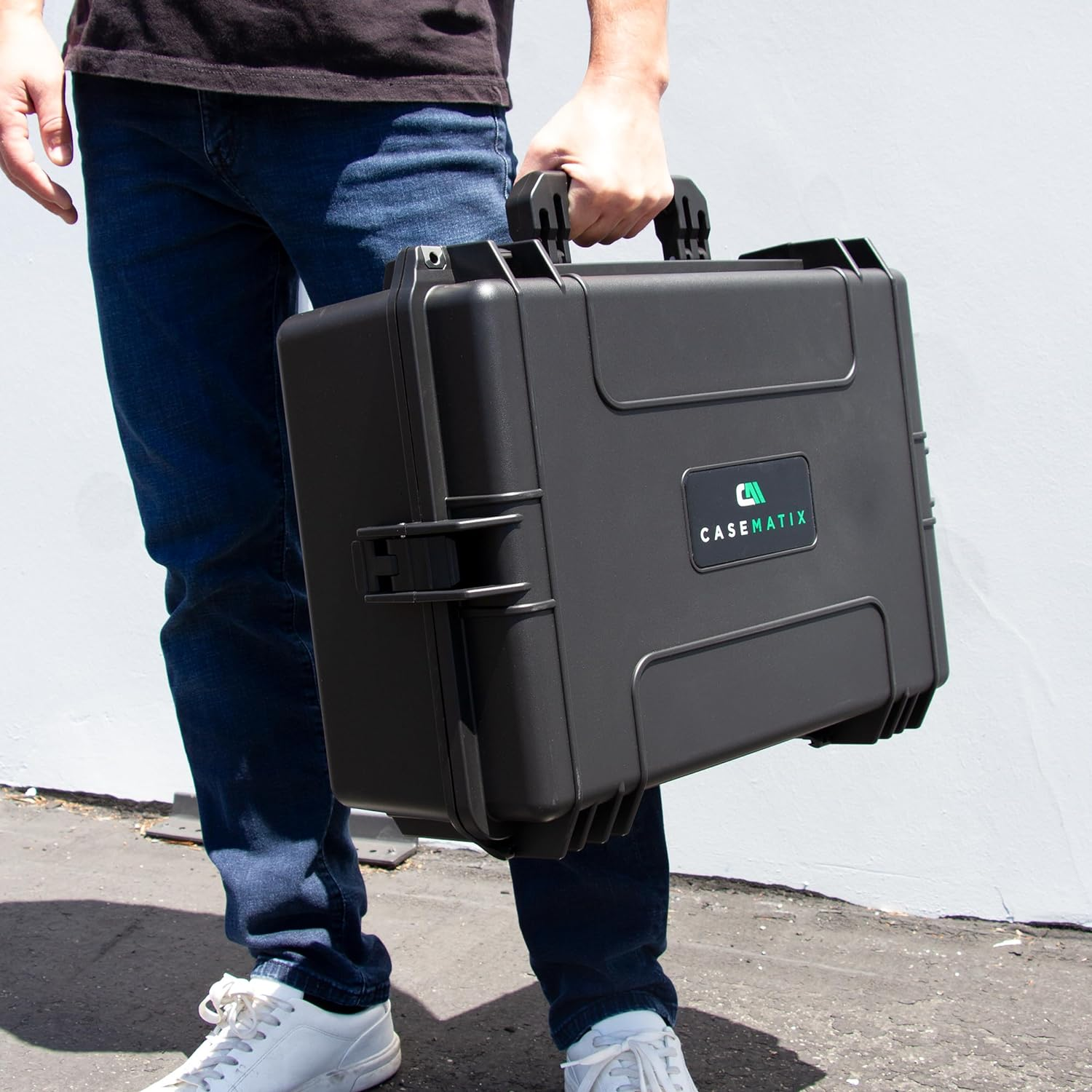 Casematix Waterproof Audio Mixer Case Compatible with Yamaha MG12XU 12 Channel Mixing Console Fits 17.0" X 12.1" X 5.0" Mixers and Cables