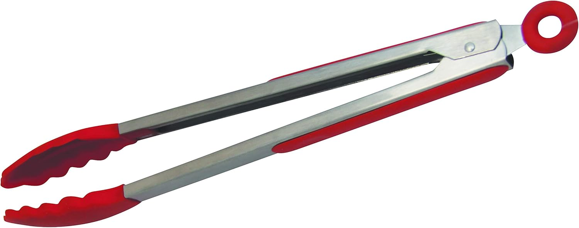 Avanti Silicone Tongs with Head and Grip, 30 Cm Size, Red