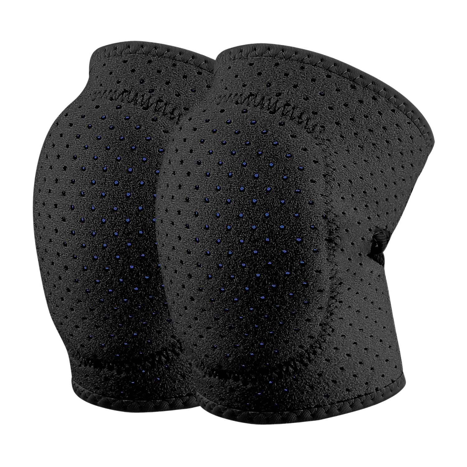 Knee Pads for Work & Sports - Thick Sponge Cushion, Anti-Slip & Collision Avoidance Design - Breathable Adjustable Knee Protector for Running, Cycling, Dance, Gardening - Men/Women (Black)