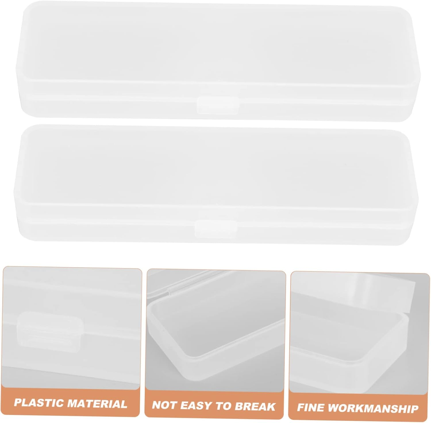 Sewroro 5Pcs Transparent Pencil Storage Boxes Multipurpose Organizers for Stationery Practical Holders for Pens Erasers Rulers Tidy Desk Accessories and Stylish Design image number 6