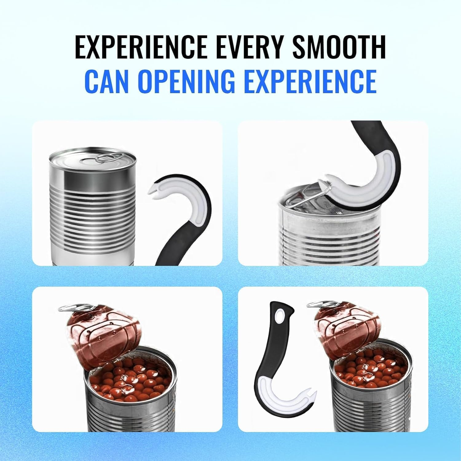 2 Pcs Easy Open Ring Pull Can Opener Easy Grip Opener Ring-Pull Helper for Ring Pull Tab Cans Tins Bottles image number 4