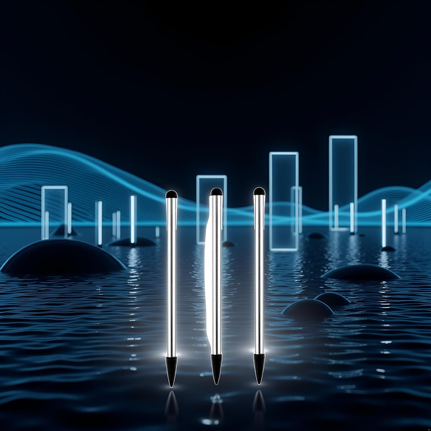 Silver Stylus Pens for Touch Screens,Universal Fine Point Pencil for Phone/Ipad/Samsung/Android/Tablet and Other Touch Screens,Precision Stylus for All Universal Touch Screen Devices Accessories image number 6