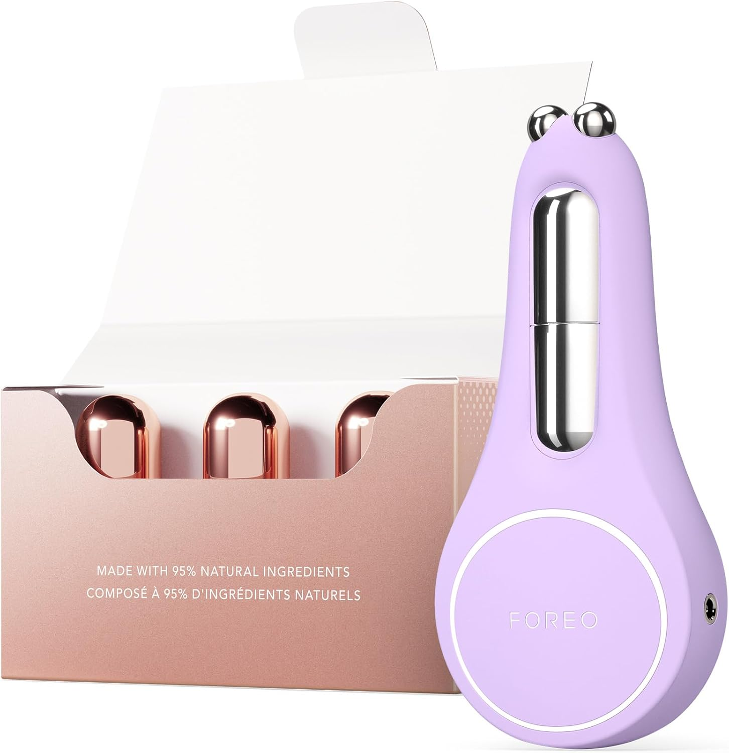 FOREO a Wink 'N' a Smile Bundle - BEAR 2 Eyes & Lips Microcurrent Smoothing Device + FOREO SUPERCHARGED Eye & Lip Contour Booster Serum 3X3.5Ml - Dark Circles under Eye Treatment and Lip Plumper Device image number 4