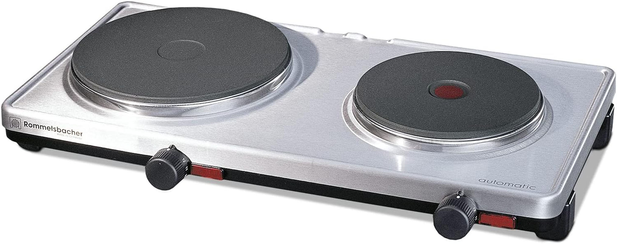 ROMMELSBACHER AK 1599/E Automatic Single Hob Stainless Steel Housing Cast Iron Plate 145 Mm 1500 Watt