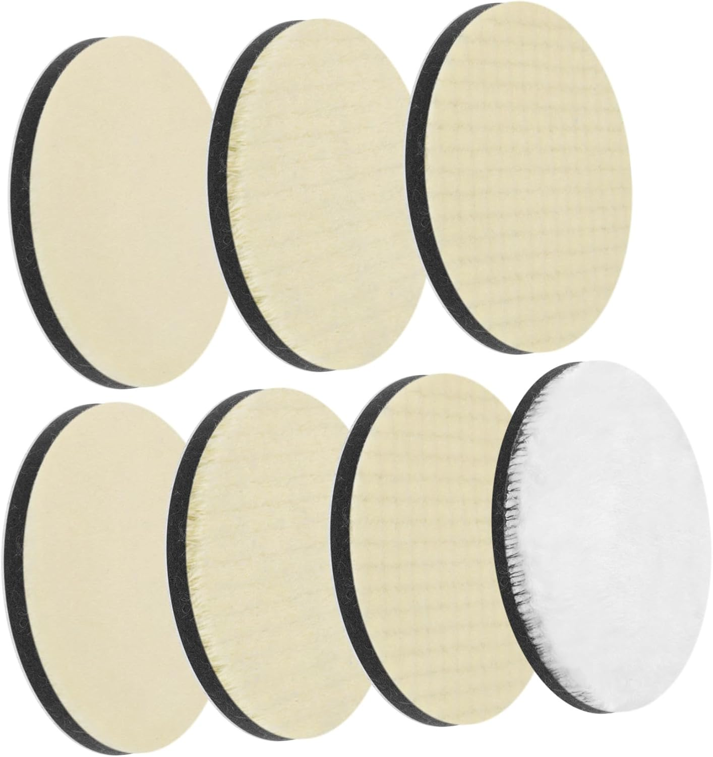 COMPUKAS 7 Pcs Polishing Pad Set Buffing Pads for Car Suvs Home Car Easy to Use Artificial Wool Sponge Kit image number 1