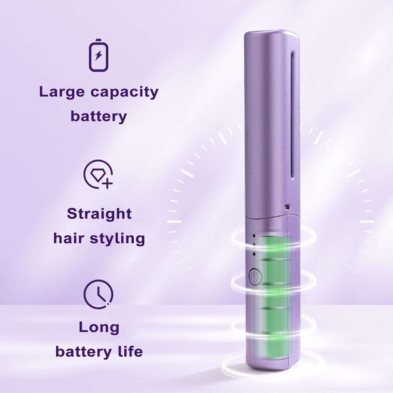 Pack of 2 Hair Straightener Brush, 2-In-1 Electric Comb Hair Straightener Straightener Brush with Ion Technology, Straightener Comb for Wet and Dry Hair for Travel and Home Use image number 2