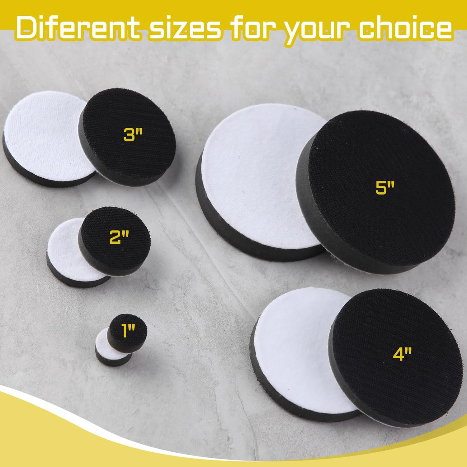 LEONTOOL 5 Pack 3 Inch Hook and Loop Soft Foam Buffering Pad, Sponge Cushion Buffer Backing Pad No Hole, 75 Mm for Sanding Pad image number 1