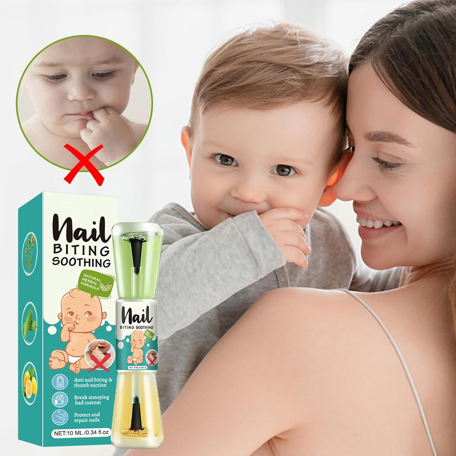 Nail Biting Prevention for Kids | 10Ml Stop Nail Biting - Stopper Guard Strengthener Natural Bitter Liquid for Baby Toddler Habit Health Hand Finger image number 6