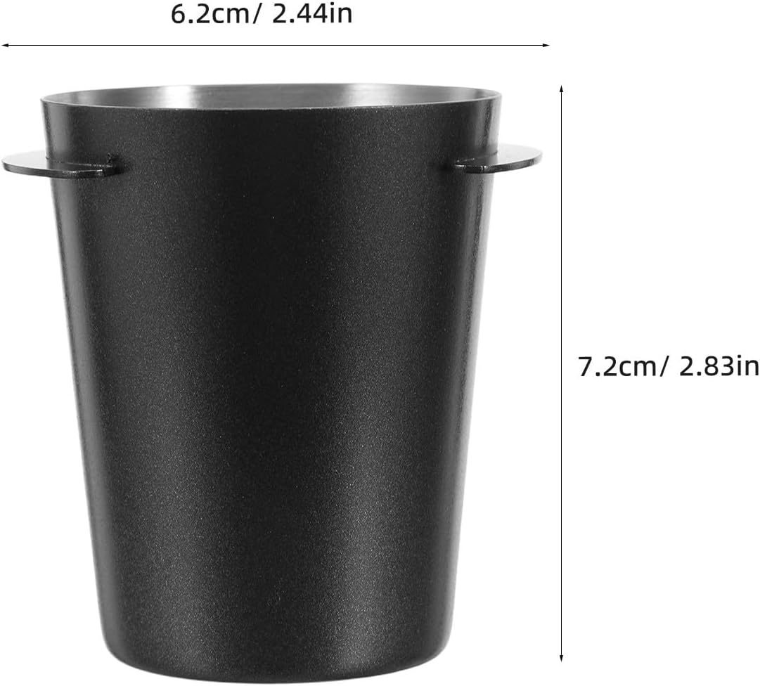 COOLHIYA 2Pcs Coffee Dosing Cup 58Mm- Stainless Steel Espresso Machine Dosing Cup - Mug Coffee Powder Feeder Part for Milk Tea Home Shops 58Mm image number 4