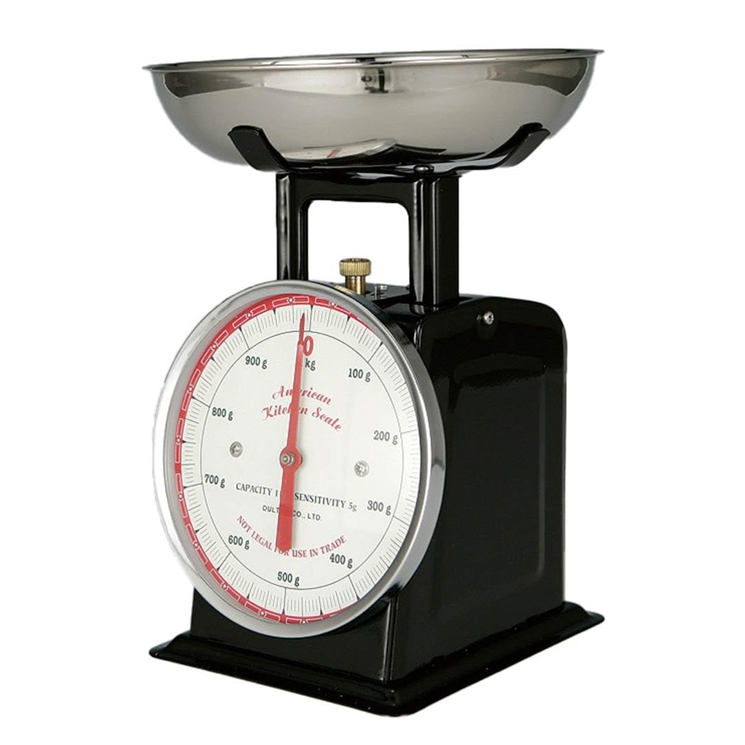 Dulton BSK8507 American Kitchen Scale, 2.2 Lbs (1 Kg), Black, 100-061 Body: Steel, Plate: Stainless Steel, China image number 5