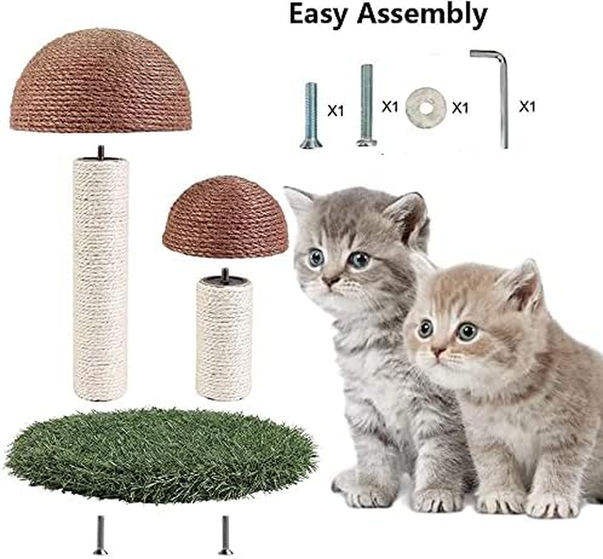 Cat Tree Tower, Mushroom Cat Scratching Post Kittens Furniture Climber Cat Activity Centres with Sisal Scratching Posts for Kittens Playing, Relaxing, Sleeping, Brown, OPPT01/159/2076 image number 6