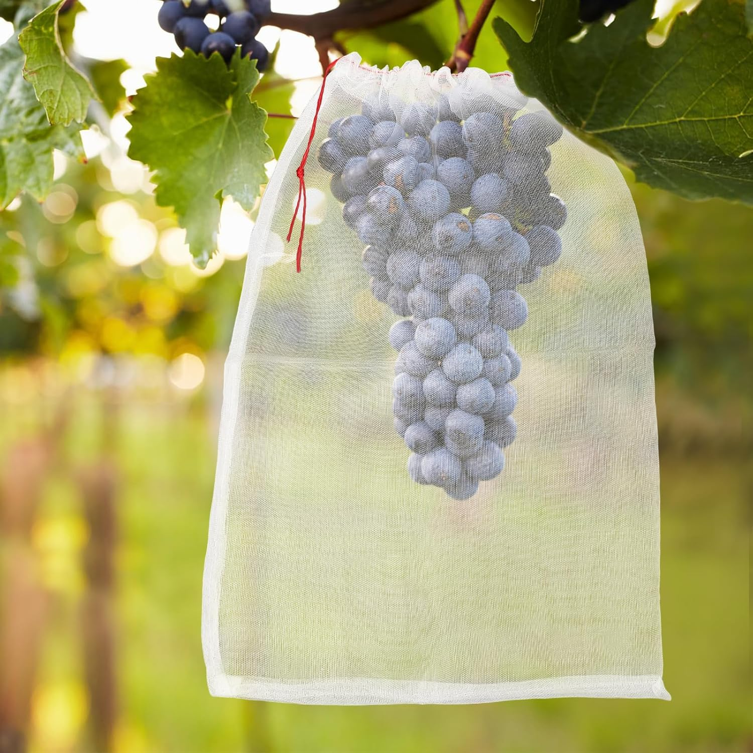 Mesh Fruit Protector Bags, 50 PCS 14X21 Inch Large Fruit Bags for Fruit Trees, Durable Garden Barrier Netting Bag Protect Watermelon Cantaloupe Mango Apricot from Insect Pest Bird image number 1