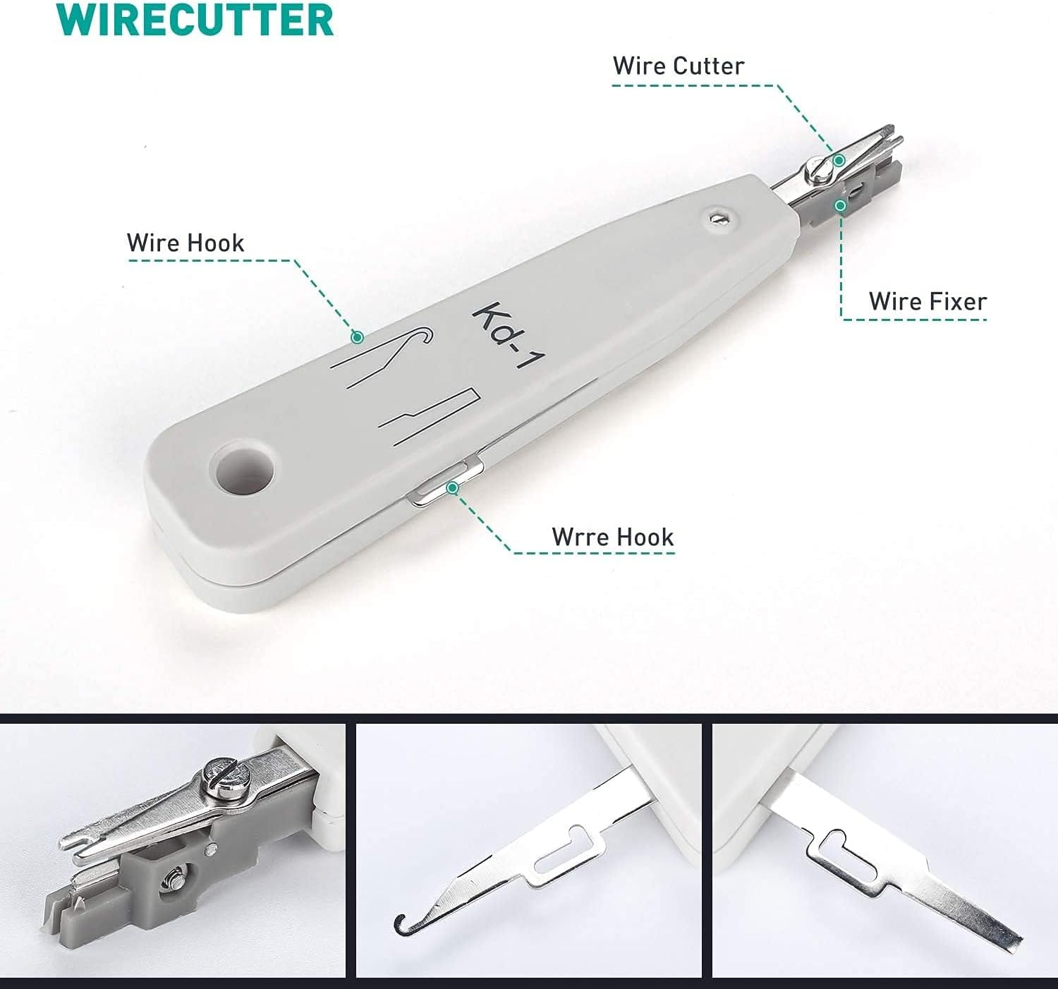 RJ45 Crimping Tool Kit,12-In-1 Professional Repair Kit,Network Repair Tool Set with Wire Stripper,Crimping Pliers,Rj45 Connectors,Ethernet Tester image number 5