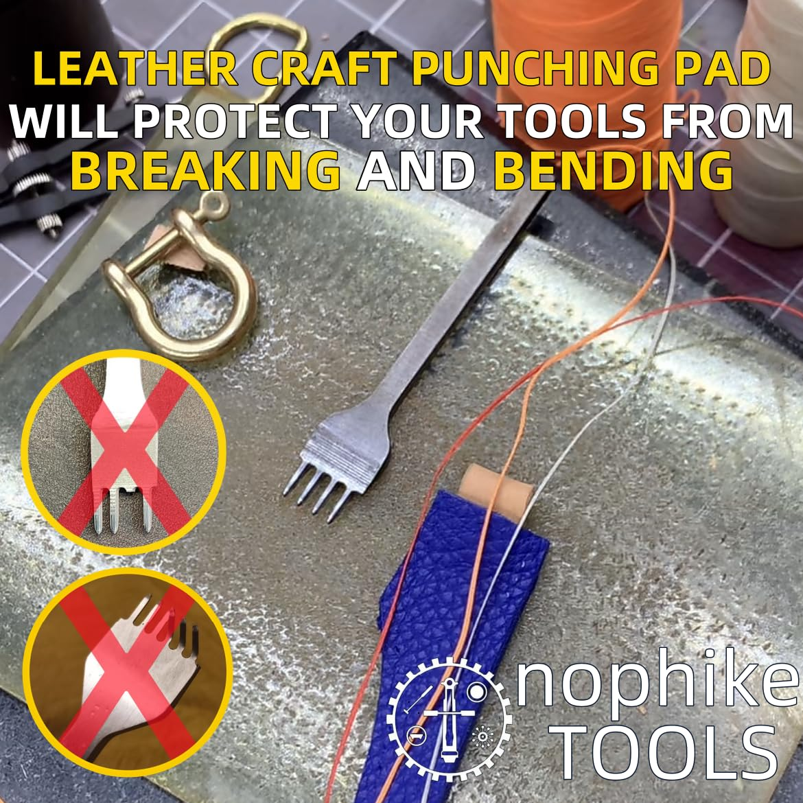 Large-Size Leather Craft Punching Pad，Stamping Mat，Stamping Cutting Board，For Leather DIY Crafts Projects image number 5