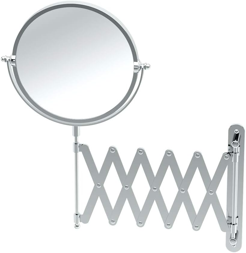 Gatco 1439SN Accordian Arm Wall Mount Mirror, Satin Nickel - Chrome