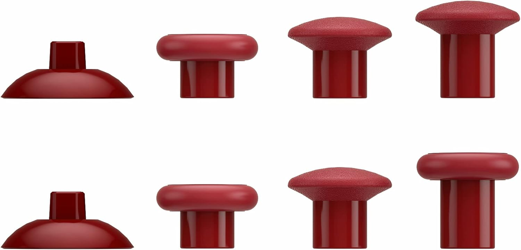 Extremerate Thumbsgear Interchangeable Ergonomic Thumbstick for PS5 Controller, for PS4 All Model Controller - 3 Height Domed and Concave Grips Adjustable Joystick - Carmine Red