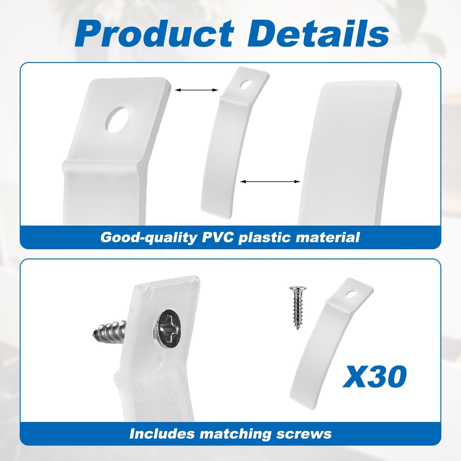 30Pcs Anti-Slip Drawer Stoppers, Non Slip Clear PVC Plastic Drawer Stops with Screws for Old Dresser Furniture Cabinet Bottom Repair Fixing Tool Replacement image number 1