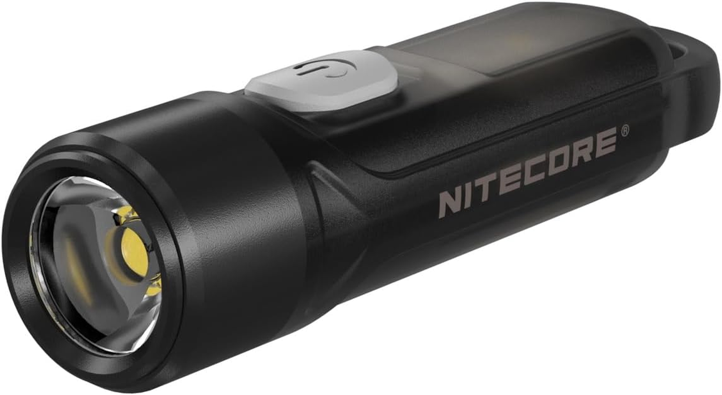 NITECORE Tiki LE Compact Rechargeable LED Flashlight for Outdoor and Camping, 300 Lumens, USB Rechargeable Keychain, Black