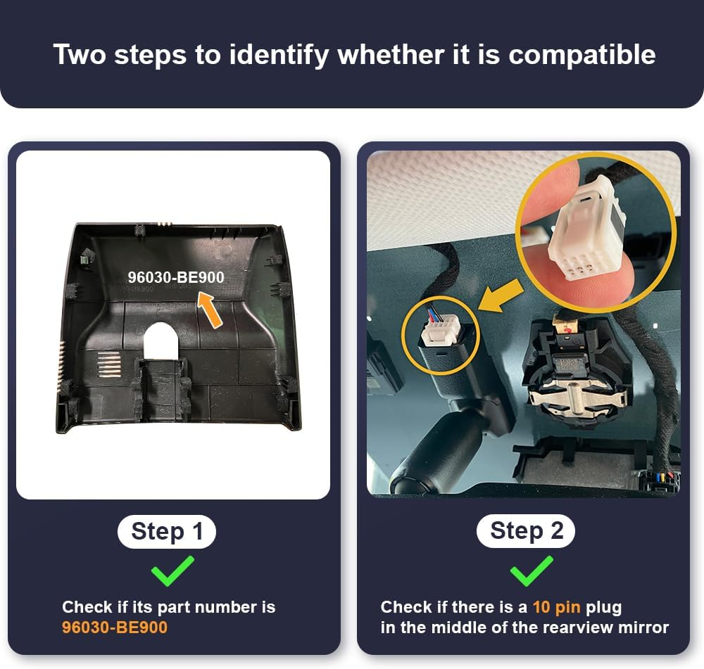 Fitcamx 4K Dash Cam Suitable for Hyundai Kona 2023 2024 2025 (Right Hand Drive Car, HD2-BE900), Integrated OEM Look, 2160P UHD Video Wifi Connect & APP, Loop Recording G-Sensor, Plug & Play, 64GB Card image number 5