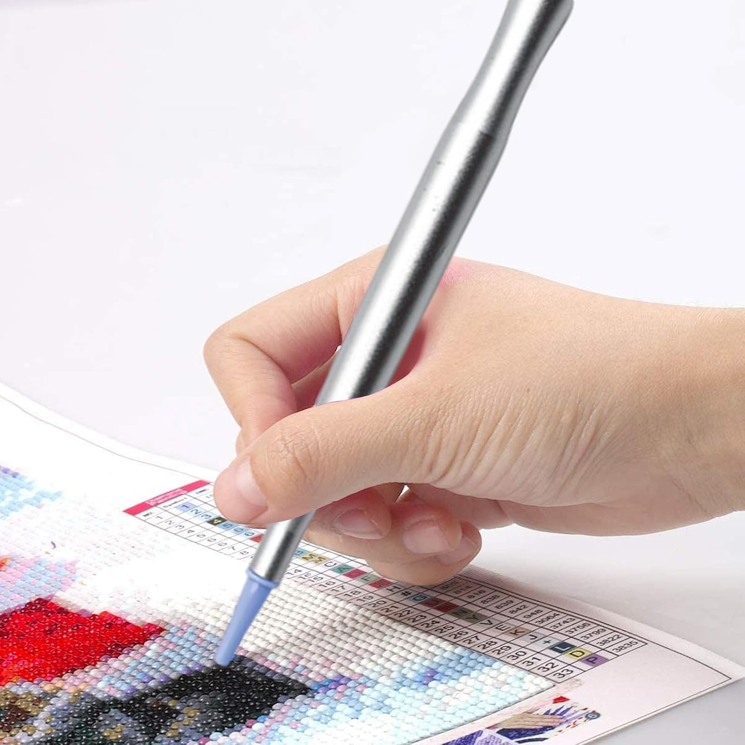 Dotting Tools for Painting | USB Electric Vacuum Nail Dotting Pen,Craft Supplies for Drawing Embroidery Art Home Crafts Adults Beginners Children Professional - Blue image number 6