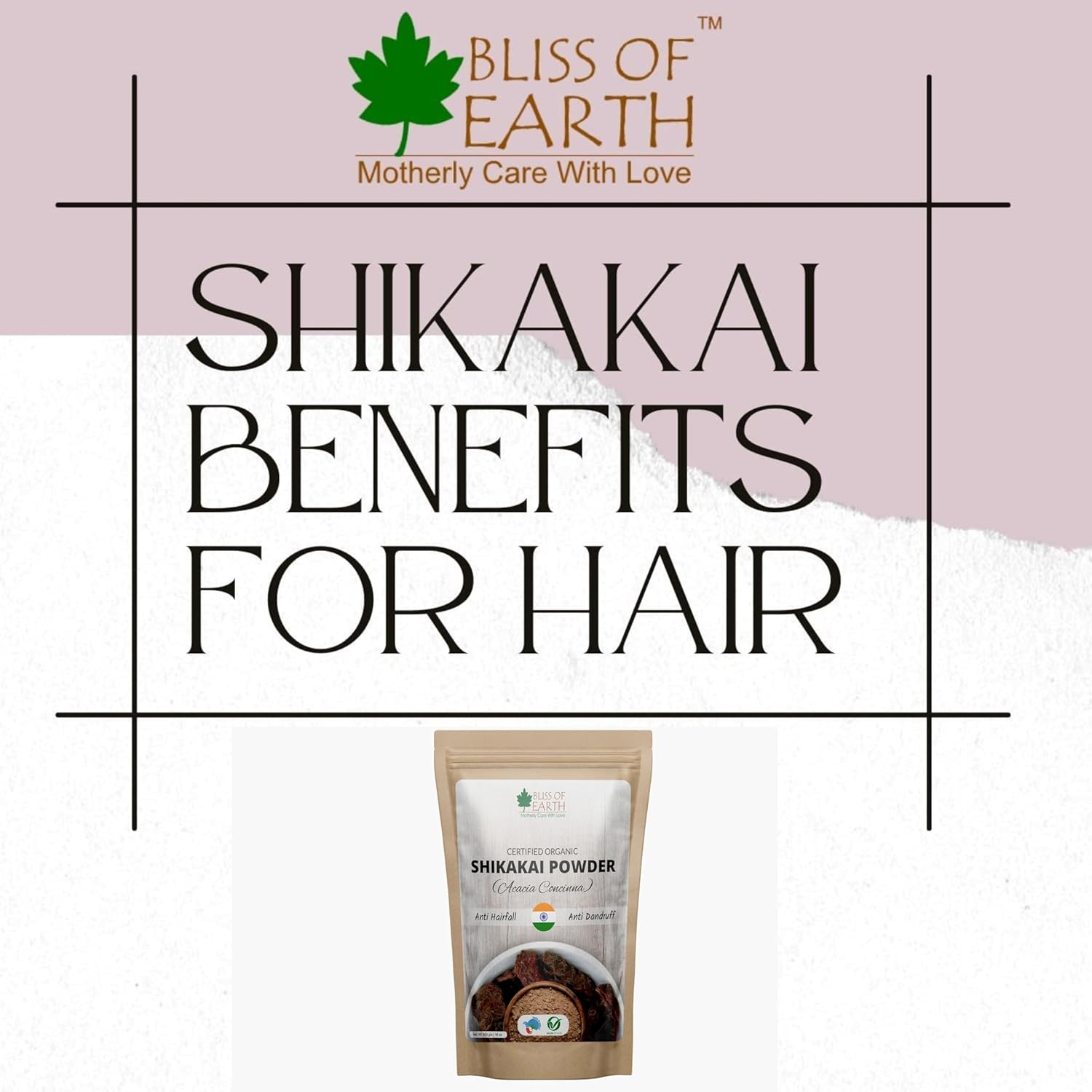 453GM USDA Organic Shikakai Powder for Hair Growth
