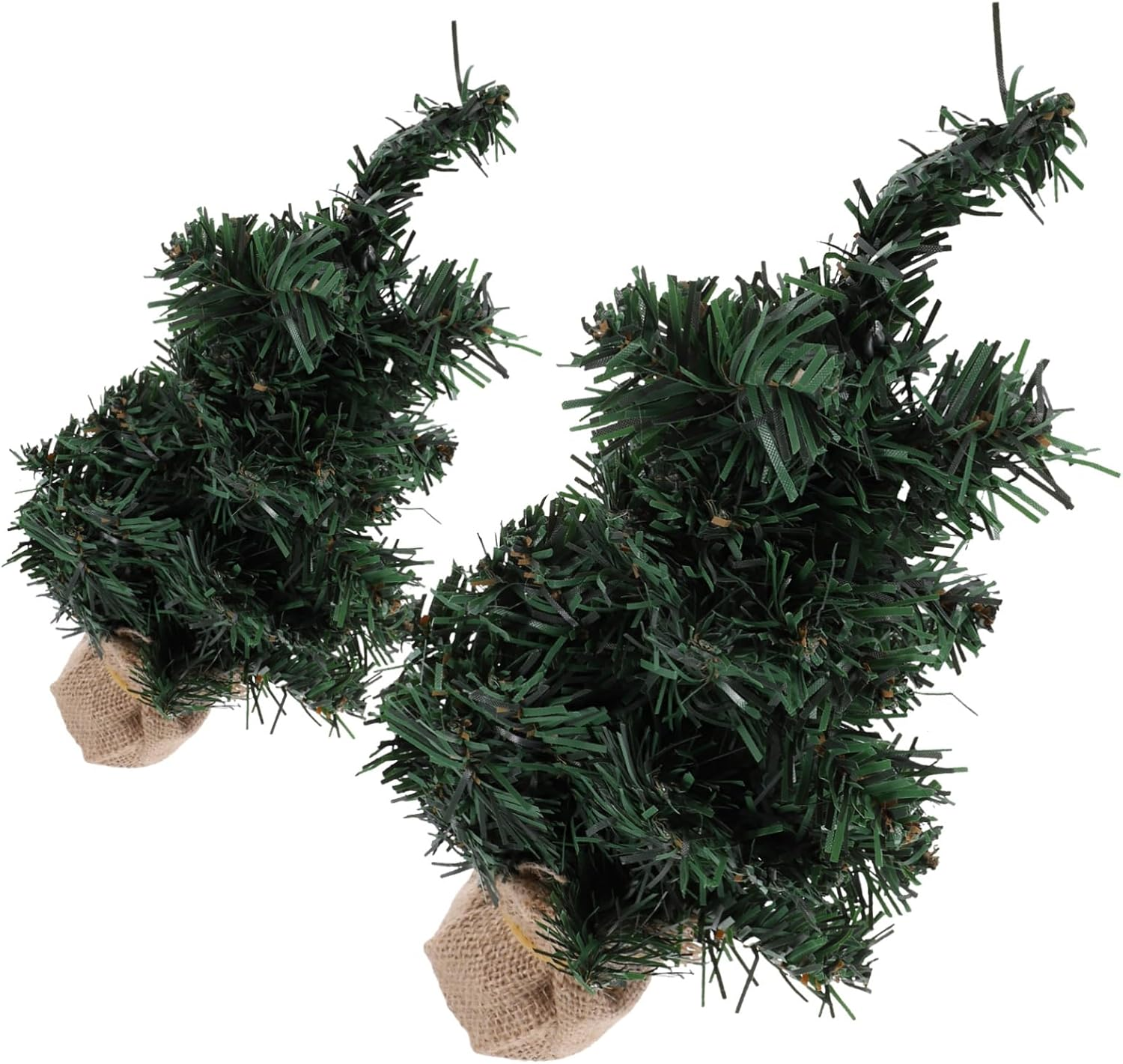 2Pcs Mini Christmas Trees Artificial Pine Trees Christmas Scene Decor for Home image number 5