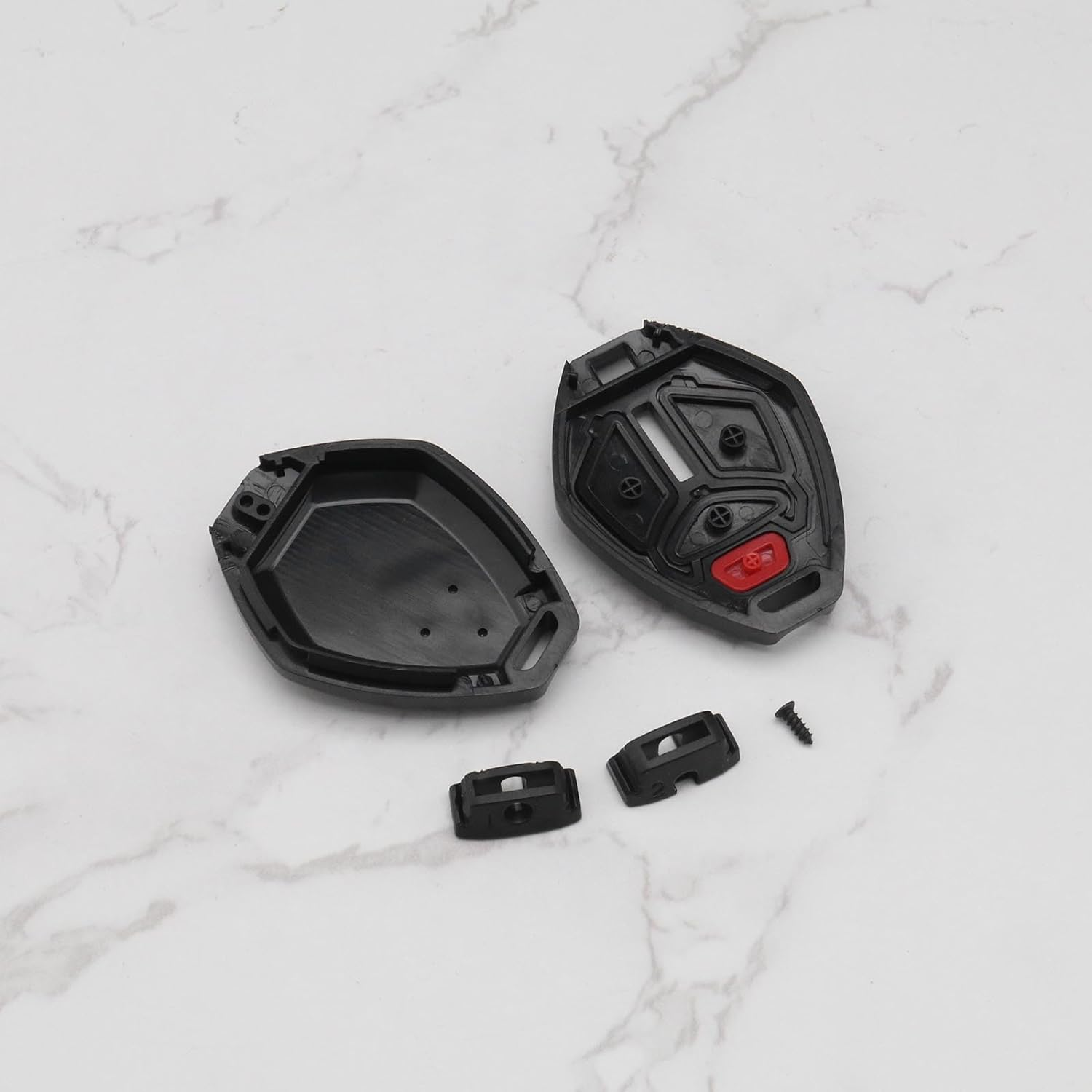 Emagtech 2Pcs Car Remote Control Key Shell without Embryo Replacement Key Shell 3+1 Button Red Horn Button Compatible with Mitsubishi Lancer Outlander image number 5